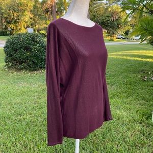 Ralph Lauren Burgundy Shimmer Long Sleeve